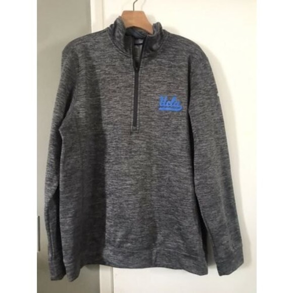 adidas Other - EUC Adidas UCLA Bruins Team Issued 1/2Zip Fleece-lined Pullover Sweatshirt Sz L